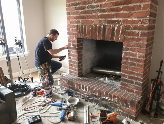 Redondo Beach Chimney Sweep specialist finalizing chimney liner service in Redondo Beach, CA