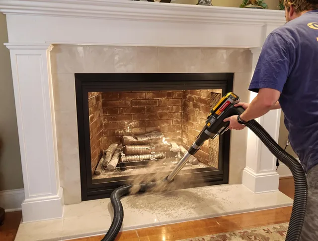 Fireplace cleaning performed by Redondo Beach Chimney Sweep in Redondo Beach, CA